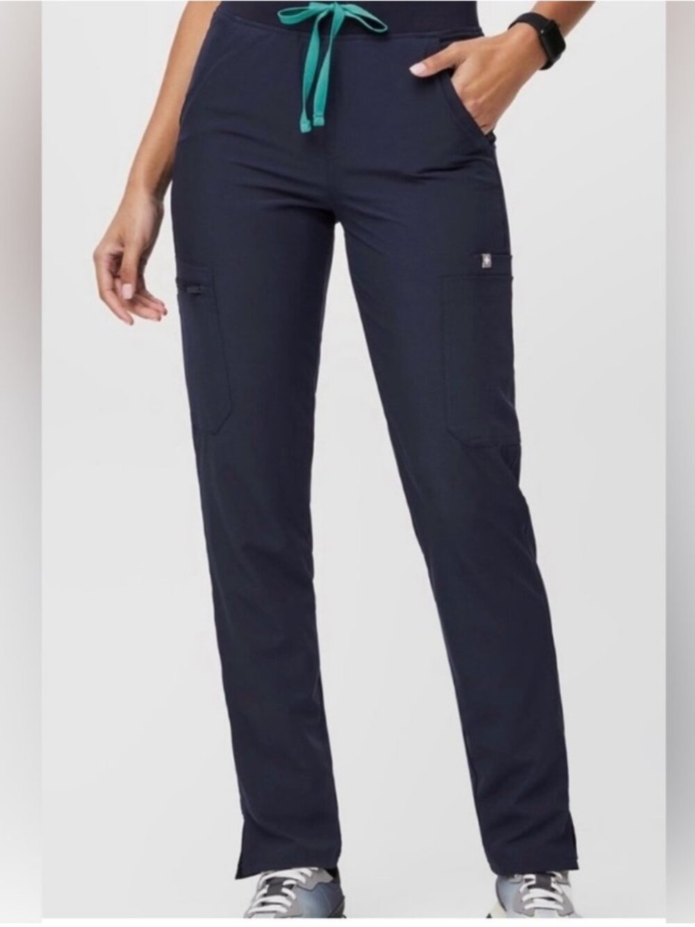 FIGS Women's NEW Yola Skinny Freex Lined Scrub Pants Navy | Size S
